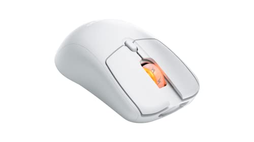 Fnatic BOLT Weiße Kabellose Gaming Maus – Pixart 3370 Sensor, 69g, WiFi & Bluetooth, Akkulaufzeit 110–210 h, USB-C-Aufladung, Kailh GM 8.0-Schalter, 4 Profile & DPI-Stufen, reine PTFE-Skates (Windows) Bild 6
