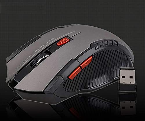 ELLENNE Kabellose Gaming-Maus, 1200 dpi, 6 Tasten, optisch, Laptop, PC (schwarz) Bild 1