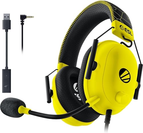 Razer Blackshark V2 - Premium E-Sport-Headset mit USB-Soundkarte (TriForce 50-mm-Treiber, HyperClear Cardiod-Mikrofon, erweiterte passive Geräuschunterdrückung, THX Spatial Audio) ESL Ed. Bild 1