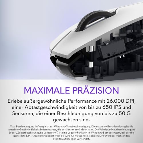 Alienware Tri-Mode kabellose Gaming Mouse AW720M - Lunar Light Bild 2