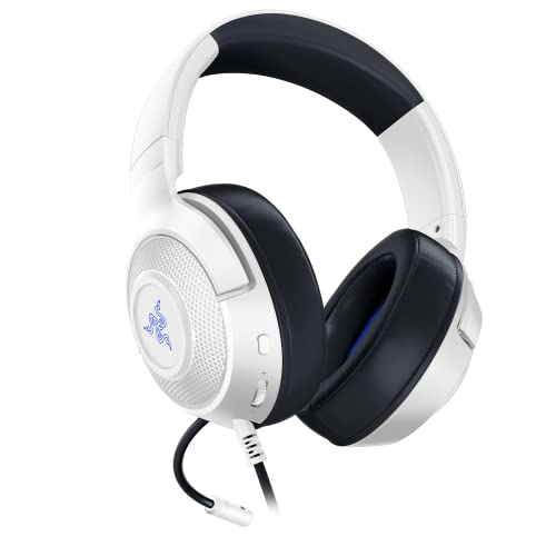 Razer Kraken X Ultraleichtes Gaming-Headset: 7.1 Surround-Sound, Leichter Aluminiumrahmen, biegbares Nierenmikrofon, für PC, PS4, PS5, Switch, Xbox One, Xbox Series X & S, Mobile – Weiß Bild 2