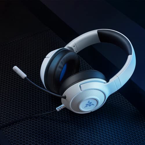 Razer Kraken X Ultraleichtes Gaming-Headset: 7.1 Surround-Sound, Leichter Aluminiumrahmen, biegbares Nierenmikrofon, für PC, PS4, PS5, Switch, Xbox One, Xbox Series X & S, Mobile – Weiß Bild 3