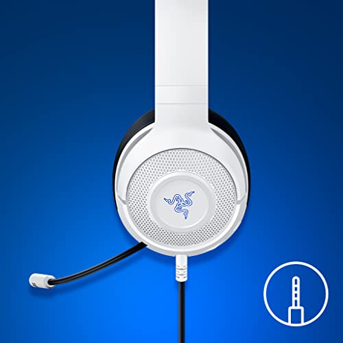 Razer Kraken X Ultraleichtes Gaming-Headset: 7.1 Surround-Sound, Leichter Aluminiumrahmen, biegbares Nierenmikrofon, für PC, PS4, PS5, Switch, Xbox One, Xbox Series X & S, Mobile – Weiß Bild 6