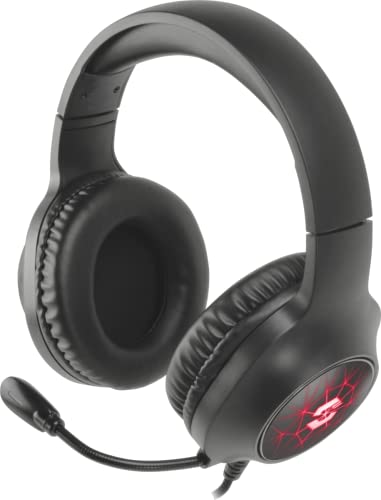 Speedlink VIRTAS kabelgebundenes 7.1 Gaming Headset mit Mikrofon – konfigurierbarer 7.1-Surround-Sound, USB-Anschluss, farbige RGB LED-Beleuchtung, Lautstärkeregelung via Kabelfernbedienung, schwarz Bild 1