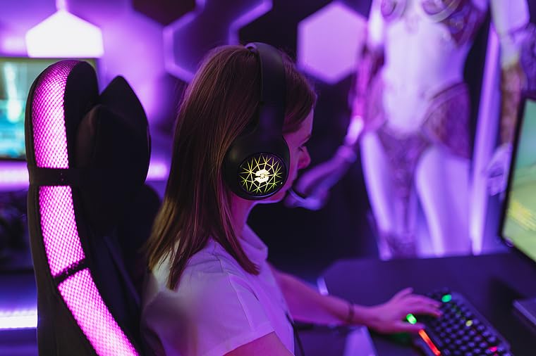 Speedlink VIRTAS kabelgebundenes 7.1 Gaming Headset mit Mikrofon – konfigurierbarer 7.1-Surround-Sound, USB-Anschluss, farbige RGB LED-Beleuchtung, Lautstärkeregelung via Kabelfernbedienung, schwarz Bild 2