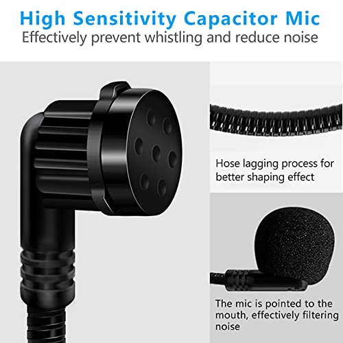VOVIGGOL Mikrofon Headset 2st, Flexibler Kabelgebundener Galgen für Sprachverstärker, 3.5 mm Klinkenstecker, Headset Mikrofon für Singen, Sprechen, Lehrer, Präsentationen, Senioren und mehr Bild 4