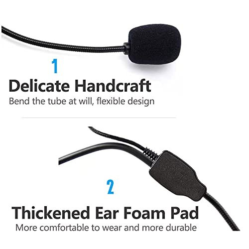 VOVIGGOL Mikrofon Headset 2st, Flexibler Kabelgebundener Galgen für Sprachverstärker, 3.5 mm Klinkenstecker, Headset Mikrofon für Singen, Sprechen, Lehrer, Präsentationen, Senioren und mehr Bild 5