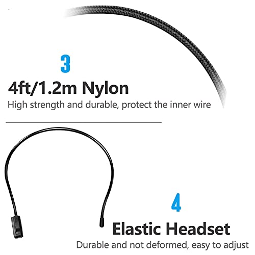 VOVIGGOL Mikrofon Headset 2st, Flexibler Kabelgebundener Galgen für Sprachverstärker, 3.5 mm Klinkenstecker, Headset Mikrofon für Singen, Sprechen, Lehrer, Präsentationen, Senioren und mehr Bild 6