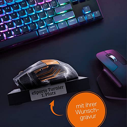 Deitert Esports Pokal mit Gravur, Maus Gaming Controller mit Wunschtext, Gamer Deko, Trophäe mit Gaming-Emblem nach freier Wahl - individuelle und personalisierte Geschenkidee Bild 7