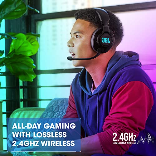 JBL Quantum 610 Wireless 2.4GHz Headset: 40h Akku, 50mm Treiber, PC Gaming und Konsole kompatibel, Schwarz, Medium Bild 3