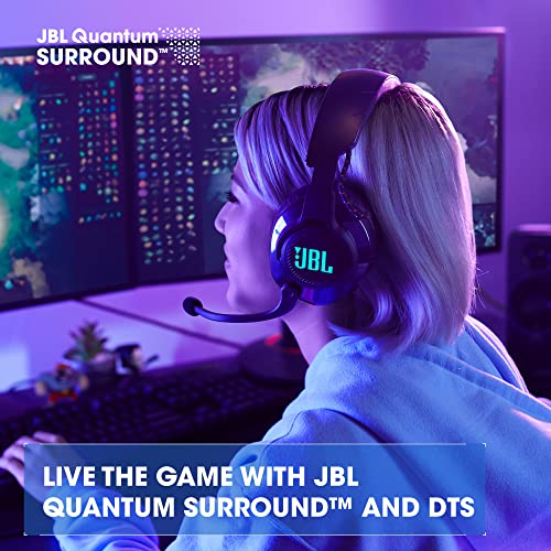 JBL Quantum 610 Wireless 2.4GHz Headset: 40h Akku, 50mm Treiber, PC Gaming und Konsole kompatibel, Schwarz, Medium Bild 4