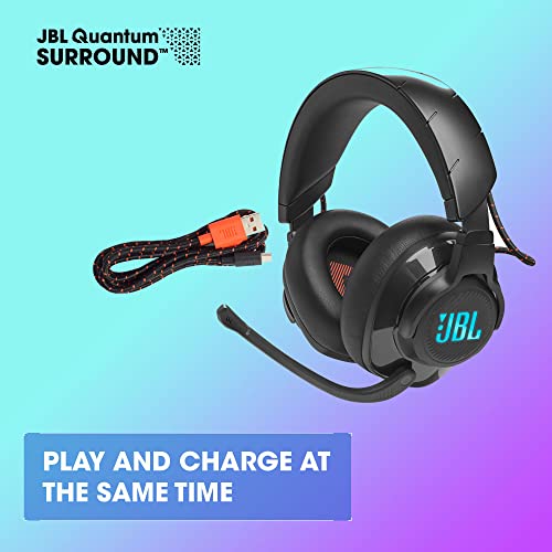 JBL Quantum 610 Wireless 2.4GHz Headset: 40h Akku, 50mm Treiber, PC Gaming und Konsole kompatibel, Schwarz, Medium Bild 5