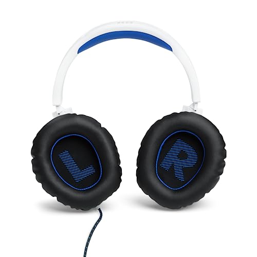 JBL Quantum 100P Over-Ear-Gaming-Headset – Wired 3,5 mm Klinke – Mit abnehmbarem Boom-Mikrofon – Kompatibel mit vielen Plattformen – Weiß-Blau Bild 4