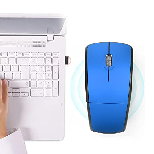 Jectse Faltbare Maus, Kabellose 2,4-G-Arc-Maus mit USB-Empfänger, 1600 DPI, Einstellbare, Ultradünne, Tragbare, Ergonomische Computermaus für das Heimbüro(Blau) Bild 4