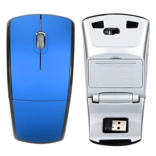 Jectse Faltbare Maus, Kabellose 2,4-G-Arc-Maus mit USB-Empfänger, 1600 DPI, Einstellbare, Ultradünne, Tragbare, Ergonomische Computermaus für das Heimbüro(Blau) Bild 5