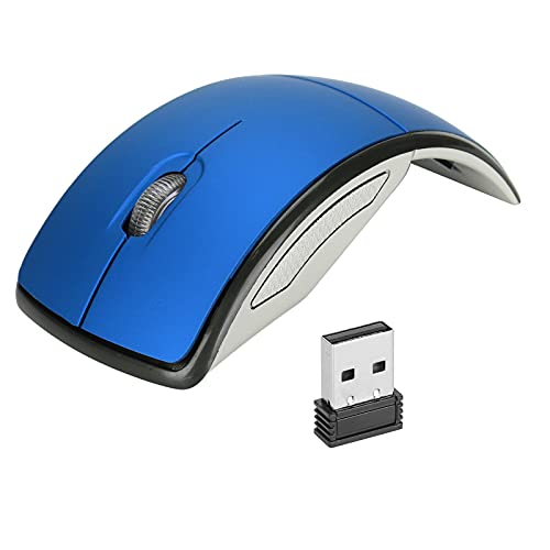 Jectse Faltbare Maus, Kabellose 2,4-G-Arc-Maus mit USB-Empfänger, 1600 DPI, Einstellbare, Ultradünne, Tragbare, Ergonomische Computermaus für das Heimbüro(Blau) Bild 7
