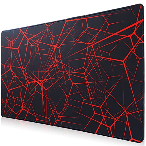 Gaming-Mausmatte, Large Mouse Pad Größe 70x30CM Dicke3MM, Premium-strukturiertes rutschfestes und wasserdichtes Computer-Mousepad mit genähten Kanten für Gaming/Office/Home-70x30 Rednet Bild 1
