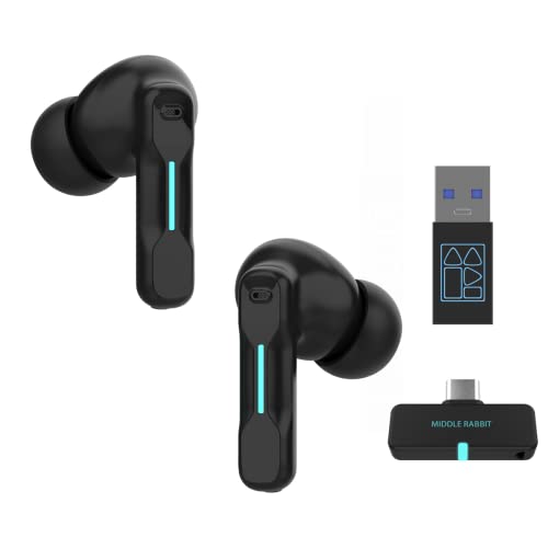 Kabellose SW4-Kopfhörer für PC/Computer/Laptop/Handy, Dongle & Bluetooth, niedrige Latenz von 40 ms, 4 Mikrofone in Kopfhörern für PC, Gaming, Arbeitskopfhörer Bild 1