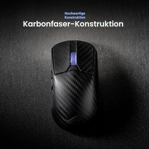 ASUS ROG Harpe Ace Extreme kabellose ESport Gaming Maus (47 Gramm, optischer Sensor ROG AimPoint Pro, 42.000 dpi, optische ROG Micro Switches, Glasmausfüße, ROG Polling Rate Booster 8.000 Hz, schwarz) Bild 2