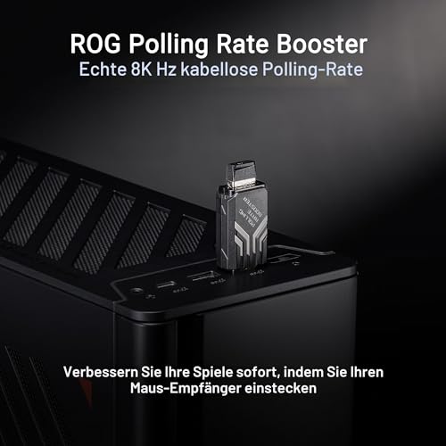 ASUS ROG Harpe Ace Extreme kabellose ESport Gaming Maus (47 Gramm, optischer Sensor ROG AimPoint Pro, 42.000 dpi, optische ROG Micro Switches, Glasmausfüße, ROG Polling Rate Booster 8.000 Hz, schwarz) Bild 5