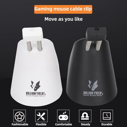Sisyphy Gaming Mouse Bungee (Schwarz, Basic 260g), Mauskabelhalter und Kabelmanagement-Gerät, bietet EIN kabelloses Nutzungserlebnis für Ihre Hochleistungs-Kabelmaus Bild 2