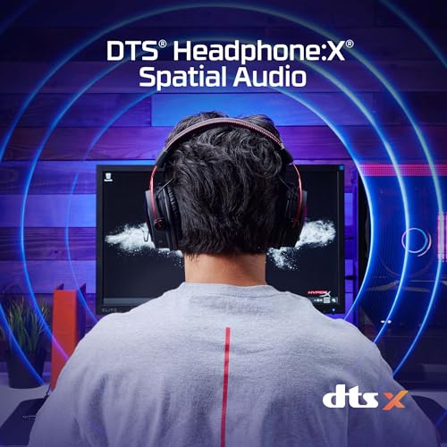 HyperX Cloud Alpha Wireless Gaming-Headset , 300h Akkulaufzeit, DTS Headphone mit 3D Audio, Dual Chamber Treiber, 2,4 GHz kabellos, Abnehmbares Mikrofon mit Geräuschunterdrückung, Schwarz-Rot Bild 3
