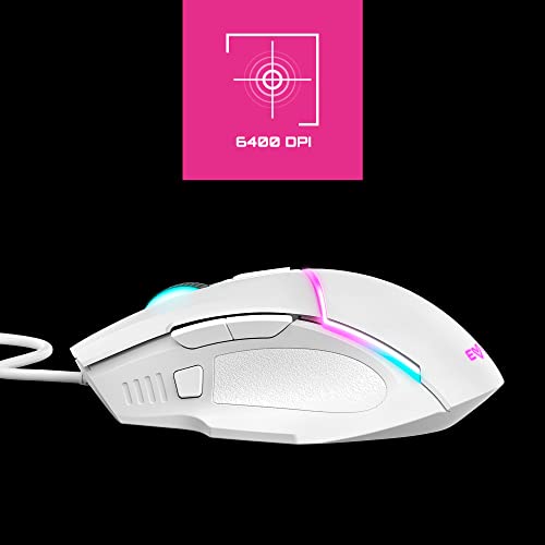 Energy Sistem Gaming Mouse ESG M2 Sniper-Ninja Gamer-Maus mit Konfigurierbarer RGB LED-Beleuchtung und brutaler Beschleunigung. Ergonomisch 6400dpi, USB, 8 konfigurierbare Tasten Bild 2