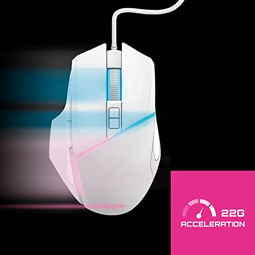 Energy Sistem Gaming Mouse ESG M2 Sniper-Ninja Gamer-Maus mit Konfigurierbarer RGB LED-Beleuchtung und brutaler Beschleunigung. Ergonomisch 6400dpi, USB, 8 konfigurierbare Tasten Bild 3