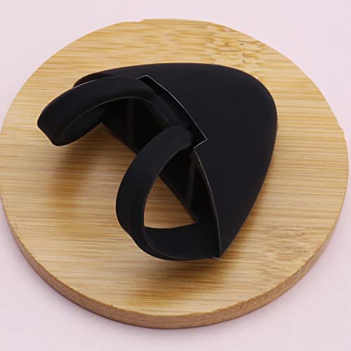 Create idea 1 Paar Cat Ears Over-Ear-Kopfhörer aus Silikon, niedliche Dekoration, verstellbare Riemen, Befestigungszubehör für Video Live Gaming Kopfhörer Schwarz Bild 5