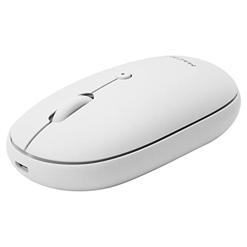 Macally BTTOPBAT-W, leise optische Bluetooth BT-Maus mit 3 Tasten und Scrollrad, weiß Bild 2