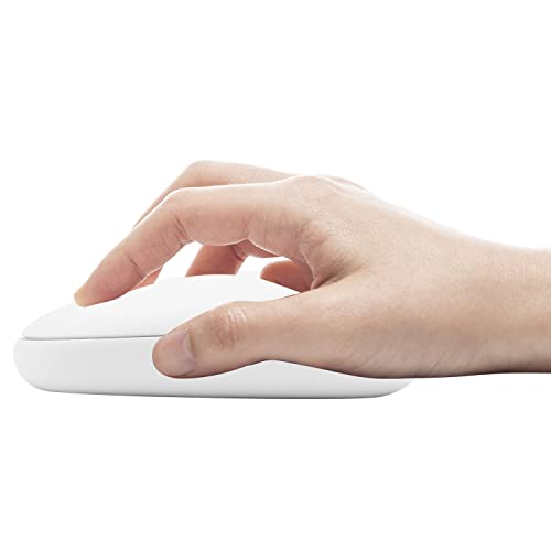 Macally BTTOPBAT-W, leise optische Bluetooth BT-Maus mit 3 Tasten und Scrollrad, weiß Bild 7