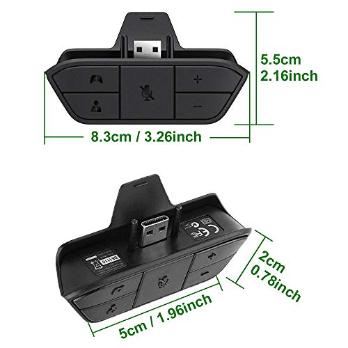 Stereo Headset Adapter für Xbox One, Series X|S und Elite Controller - Kopfhörer Audio Konverter für Sprachchat & Game Sound Mix, Mikrofonüberwachung und Lautstärkeregler Bild 4