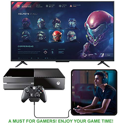 Stereo Headset Adapter für Xbox One, Series X|S und Elite Controller - Kopfhörer Audio Konverter für Sprachchat & Game Sound Mix, Mikrofonüberwachung und Lautstärkeregler Bild 5
