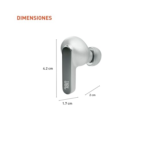 JBL Live Pro 2 - True Wireless Noise Cancelling Earbuds, bis zu 40 Stunden Wiedergabe mit kabellosem Laden, 6 Mikrofone für perfekte Anrufe, Touch- und Sprachsteuerung, IPX5 wasserdicht (Silber) Bild 4