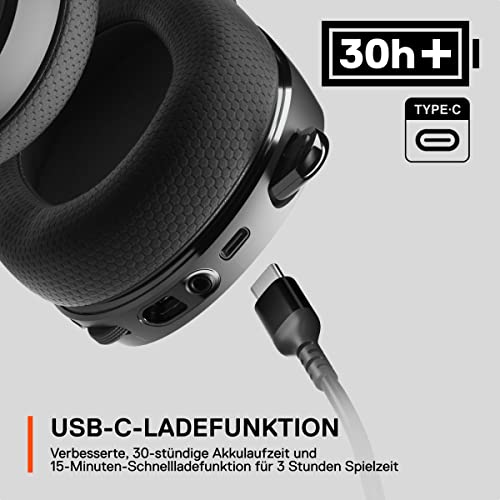 SteelSeries Arctis 7X+ - Wireless Gaming-Headset - Verlustfreie 2,4 GHz-Verbindung - 30 Stunden Akkulaufzeit - USB-C - Für Xbox, PC, PS5, PS4, Mac, Android und Switch Bild 4