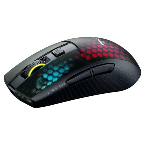 Roccat Burst Pro Air - leichte, symmetrische, kabellose, optische RGB-Gaming-Maus mit Optical Owl-Eye Sensor mit 19.000 DPI, optischen Tasten-Switches, Titan Mausrad, 81 Gramm Gewicht, schwarz Bild 1