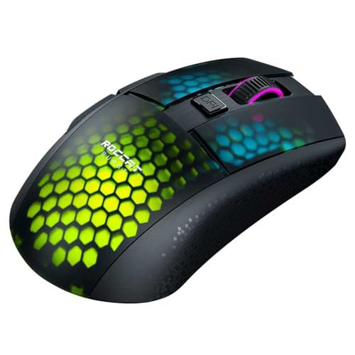 Roccat Burst Pro Air - leichte, symmetrische, kabellose, optische RGB-Gaming-Maus mit Optical Owl-Eye Sensor mit 19.000 DPI, optischen Tasten-Switches, Titan Mausrad, 81 Gramm Gewicht, schwarz Bild 4