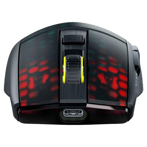 Roccat Burst Pro Air - leichte, symmetrische, kabellose, optische RGB-Gaming-Maus mit Optical Owl-Eye Sensor mit 19.000 DPI, optischen Tasten-Switches, Titan Mausrad, 81 Gramm Gewicht, schwarz Bild 7