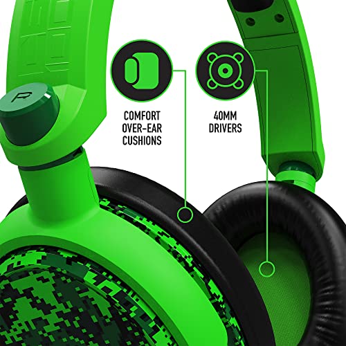 Stealth C6-100 Gaming Headset Neon Green Digital Camo, Multi-Plattform kompatibel mit XBox One, Serie S/X, PS4/5, Handy und Tablet mit leistungsstarken 40-mm-Lautsprechern, 3.5-mm-Klinkenstecker Bild 4