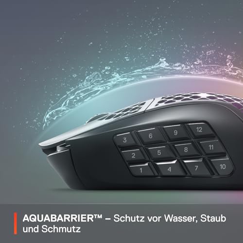 SteelSeries Aerox 9 Wireless - RGB Gaming-Mouse mit Öffnungen in der Oberfläche - Federleichtes, wasserabweisendes Design - 18 Tasten - Bluetooth/2,4 GHz – Optischer TrueMove Air-Sensor mit 18.000 DPI Bild 6