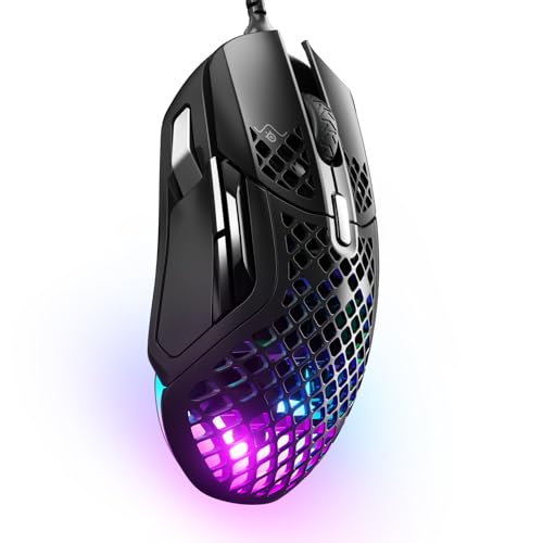 SteelSeries Aerox 5 - RGB Gaming-Mouse mit Öffnungen in der Oberfläche - Federleicht und wasserabweisend - Optischer TrueMove Air-Sensor mit 18.000 DPI Bild 1