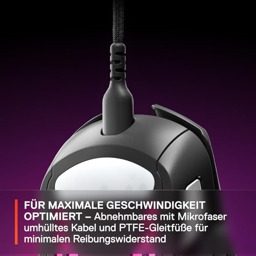 SteelSeries Aerox 5 - RGB Gaming-Mouse mit Öffnungen in der Oberfläche - Federleicht und wasserabweisend - Optischer TrueMove Air-Sensor mit 18.000 DPI Bild 5