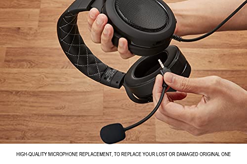 Alphatec Ersatz-Spielmikrofon für Corsair HS50 HS60 HS70 HS70 SE-Serie Stereo-Gaming-Headset auf PS4 PS5 Xbox One PC, abnehmbares 3,5-mm-Boom-Mikrofon mit Geräuschunterdrückung Bild 4