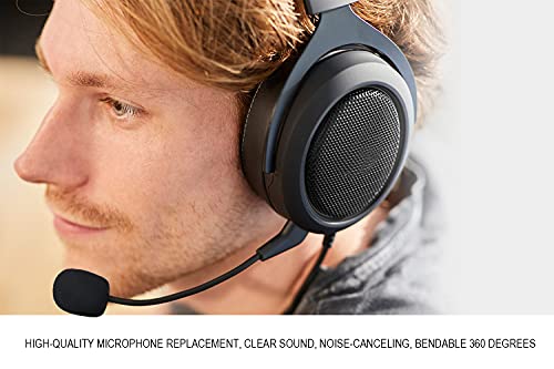 Alphatec Ersatz-Spielmikrofon für Corsair HS50 HS60 HS70 HS70 SE-Serie Stereo-Gaming-Headset auf PS4 PS5 Xbox One PC, abnehmbares 3,5-mm-Boom-Mikrofon mit Geräuschunterdrückung Bild 5