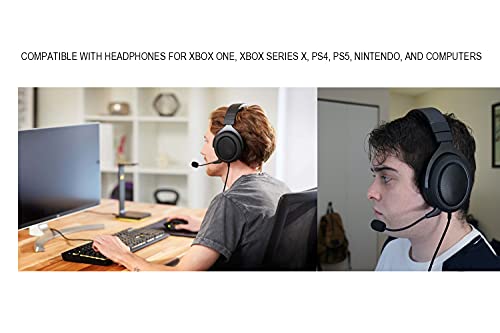 Alphatec Ersatz-Spielmikrofon für Corsair HS50 HS60 HS70 HS70 SE-Serie Stereo-Gaming-Headset auf PS4 PS5 Xbox One PC, abnehmbares 3,5-mm-Boom-Mikrofon mit Geräuschunterdrückung Bild 6