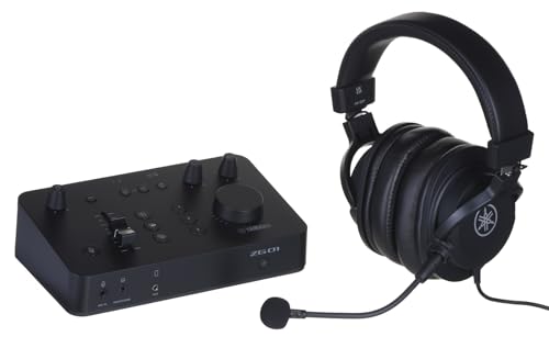 Yamaha ZG01 All-in-One-Paket – Mit dem ZG01 Game Streaming Audiomixer und dem YH-G01 Studio Quality Headset – Für Windows, Mac, iOS und Android Bild 1