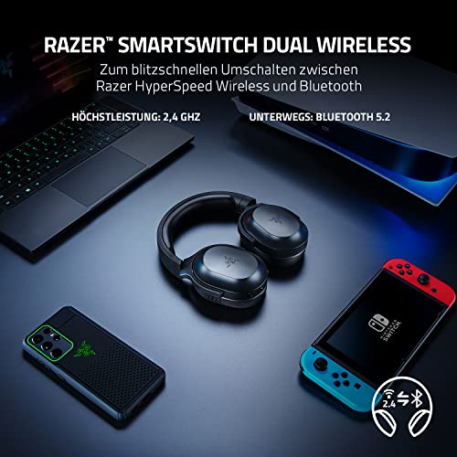 Razer Barracuda X - Kabelloses Multiplattform-Headset für Gaming und Mobile Geräte (SmartSwitch Dual Wireless, Triforce 40mm, Mikrofon mit Nierencharakteristik, 50h Akku, USB-C) Schwarz Bild 2