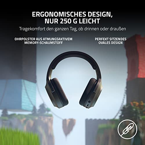 Razer Barracuda X - Kabelloses Multiplattform-Headset für Gaming und Mobile Geräte (SmartSwitch Dual Wireless, Triforce 40mm, Mikrofon mit Nierencharakteristik, 50h Akku, USB-C) Schwarz Bild 3