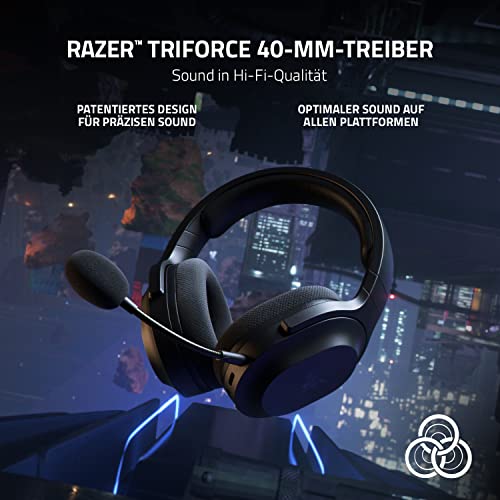 Razer Barracuda X - Kabelloses Multiplattform-Headset für Gaming und Mobile Geräte (SmartSwitch Dual Wireless, Triforce 40mm, Mikrofon mit Nierencharakteristik, 50h Akku, USB-C) Schwarz Bild 4