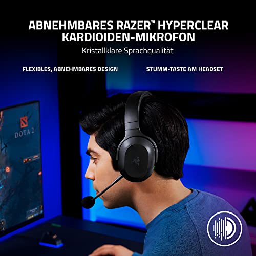 Razer Barracuda X - Kabelloses Multiplattform-Headset für Gaming und Mobile Geräte (SmartSwitch Dual Wireless, Triforce 40mm, Mikrofon mit Nierencharakteristik, 50h Akku, USB-C) Schwarz Bild 5